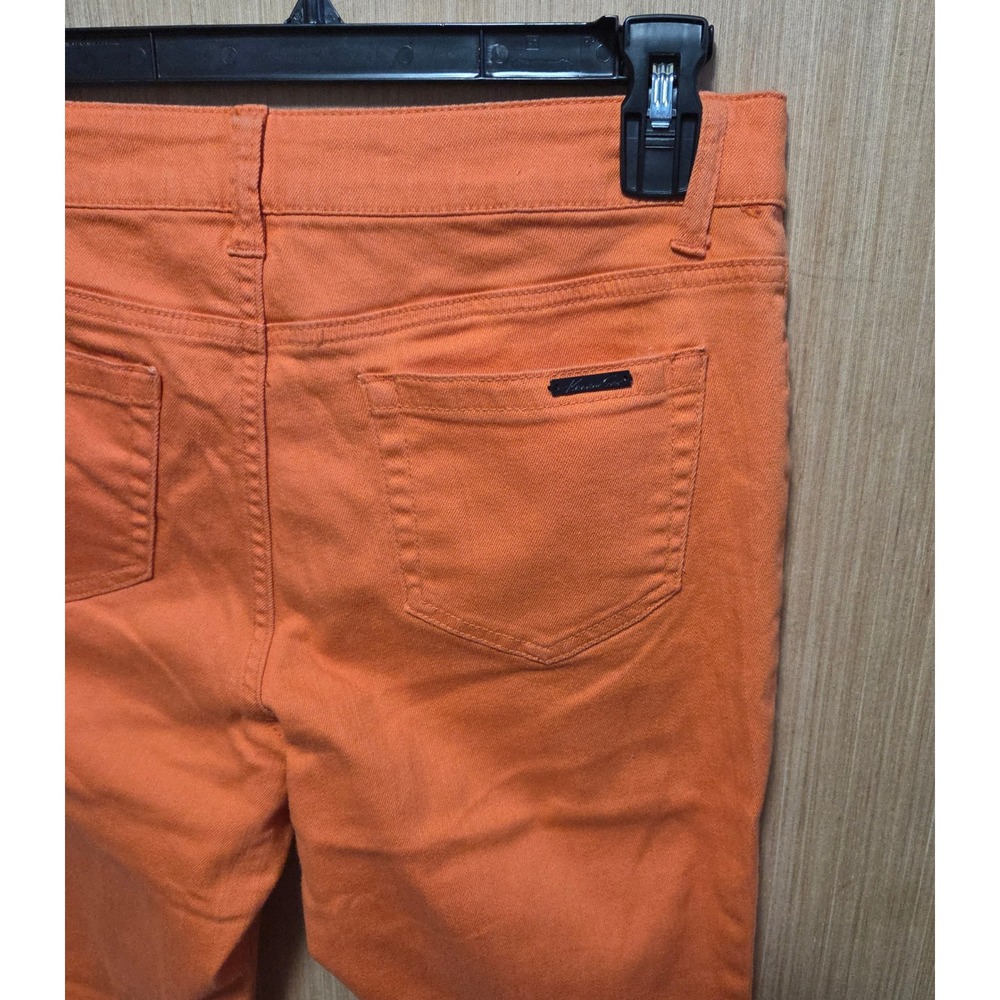 Kenneth Cole Size 29 Ladies New York Orange Denim Jeans‎ Mid Rise Fall Color - Picture 5 of 5